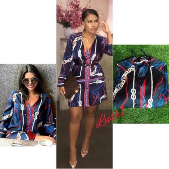 NWT Zara KNOT PRINT DRESS - Picture 4 of 8